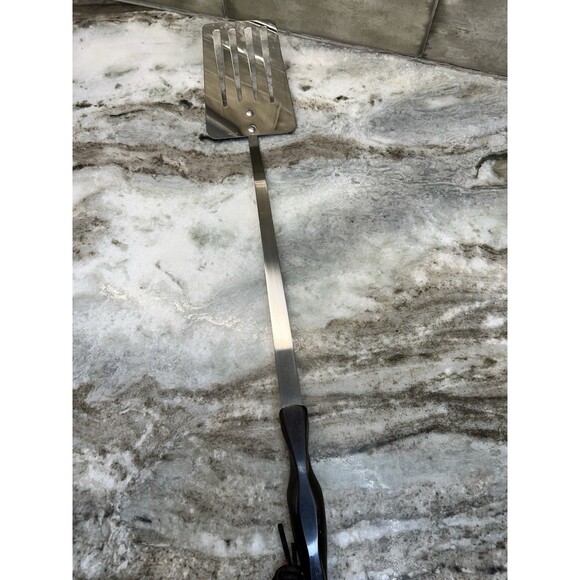 Cutco Barbecue BBQ Grill Slotted Spatula 1707 KK Dark Brown Swirl Handle USA - Picture 1 of 8